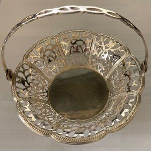Vintage Silver-Plated WMF basket with handle cut Outs